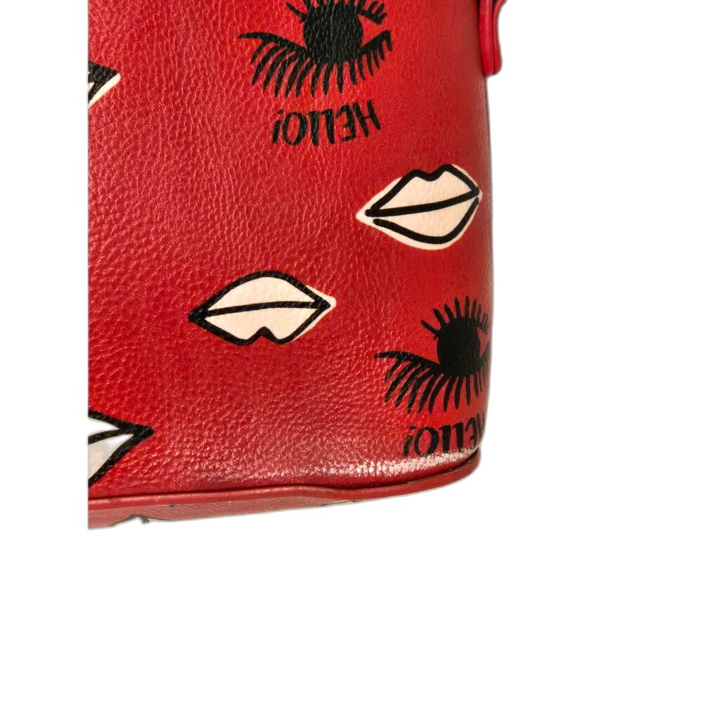 Betsey Johnson Lips & Lashes Women's Crossbody Bag | Red - Picture 6 of 10